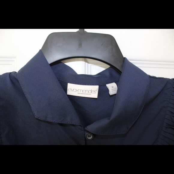 Eva Mendes Collection Kaitlin Pleated Poplin Shirt - Picture 6 of 8